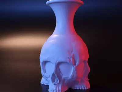 Skull Vase 3D print model