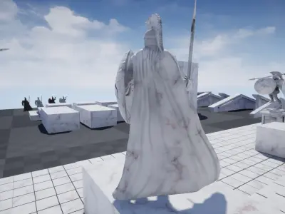 Game asset - Spartan monument 2 Low-poly 3D model