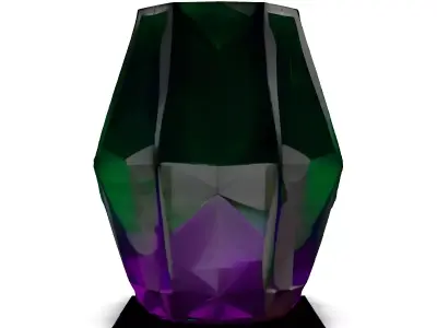 Stylish Faceted Crystal Vase Low-poly 3D model