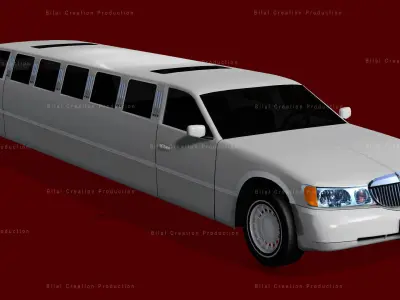 LIMOUSINE LUXURY CAR Low-poly 3D model