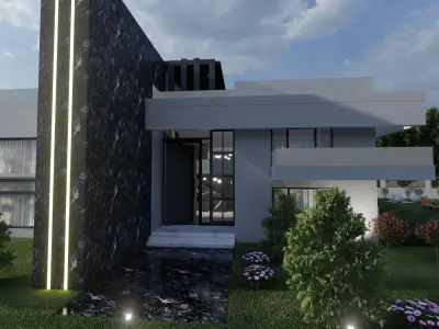 Hilton village residential villa 3D model