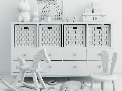 Childroom Decoration Set- 01 3D model