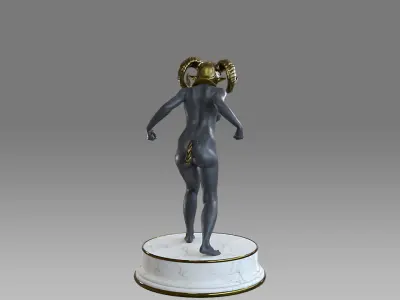 Zodiac Sign Female Aries Low-poly 3D model