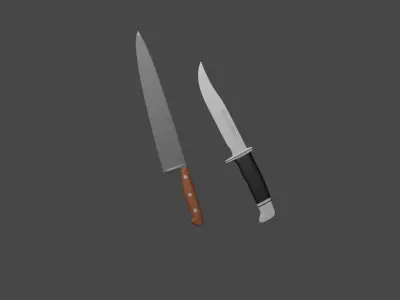 Ghostface and Mycheal Myers knife 3D model