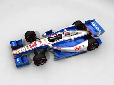 Game Ready Indycar 3D Model Low-poly 3D model