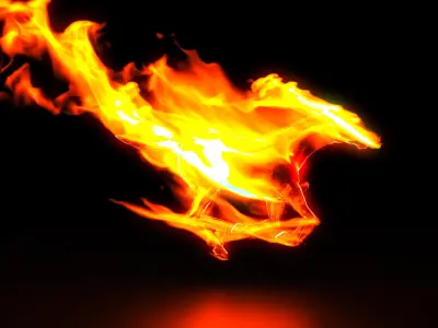 Running Horse in fire scene vray corona renderer ready 3D model