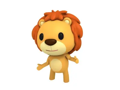 Rigged Lion 3D model purchase