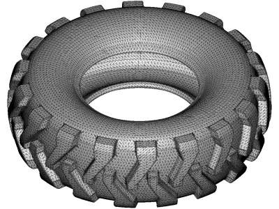 Plastic Farming Tractor Tyre Toy 3D model