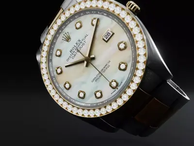 ROLEX Datejust 36 Mother Of Pearls Diamond Oyster 3D model