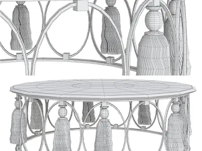 Side ond coffee table 3d models 10 pieces Low-poly 3D model