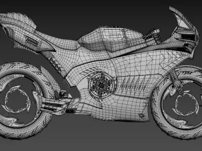 Futuristic Motorcycle 3D model