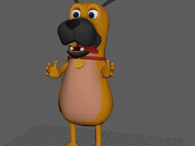 Cartoon Style Dog Model Low-poly 3D model