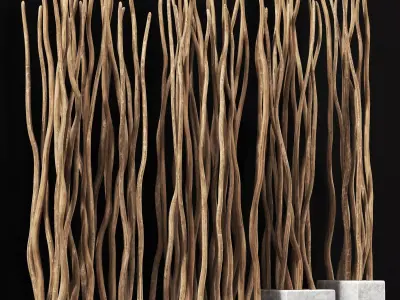 Planter small branch crooked n4 3D model