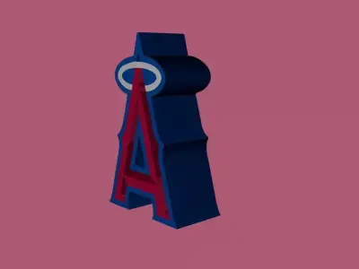 Los Angeles Angels Team Logo 3D model