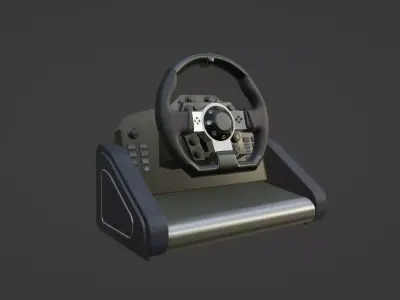 Racing Wheel Low-poly 3D model