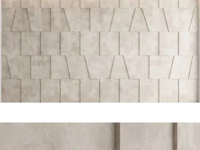 Decorative wall panel set 53 3D model