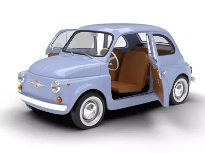 Fiat 500 1959 HQ 3d model  3D model