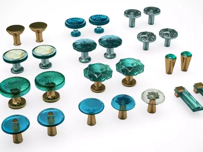 Modern handle crystal 3D model