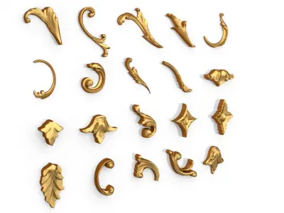 Acanthus Leaves Collection 09 3D model