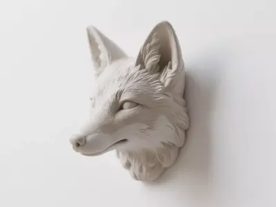 Fox sculpture 3D print model