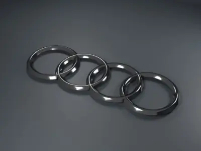 Audi Logo Low-poly 3D model purchase