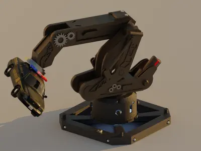 Magnet with car 3D model