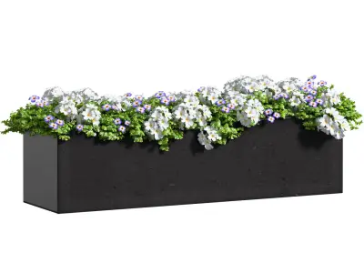 Window and Balcony Flower Box Pot 3D model purchase
