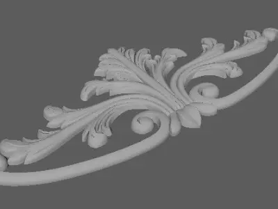 Central decor ornament for furniture 3D model 363