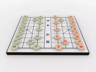 Chiness Chess - Xiangqi Low-poly 3D model