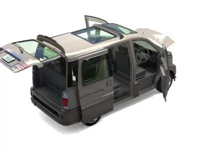 Daihatsu Atrai 7  Toyota Sparky  2001 Low-poly 3D model