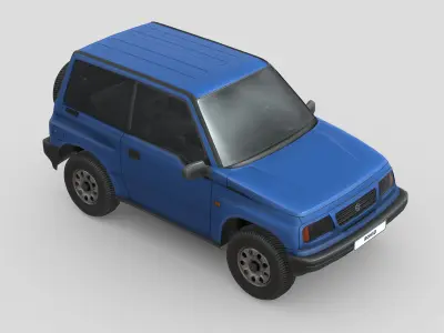Suzuki Vitara Mk1 3door 1989 Low-poly 3D model