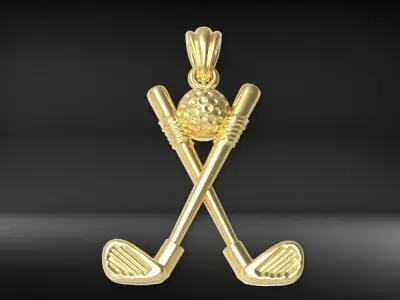 Golf Clubs pendant  3D print model