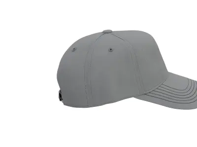 Dark Grey Cotton Fabric Cap 3D model