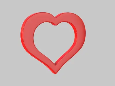 Heart icon v 10 3D model