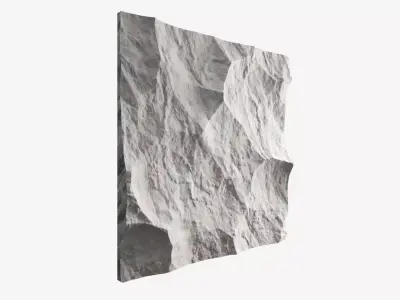 84-RockPanel piece of rock on wall 3D model