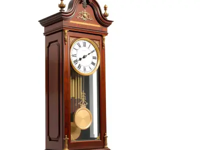 Antique Wood Clock model pack Low-poly 3D model