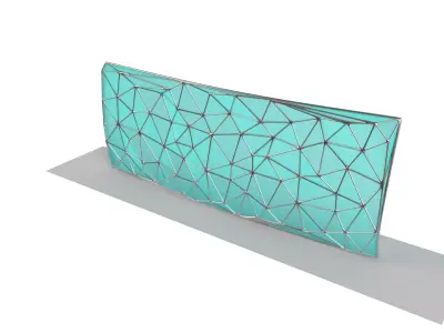 Triangulated Wall random points v4 3D model
