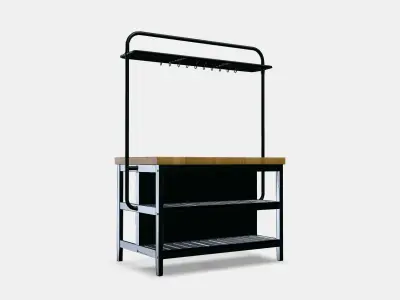 VADHOLMA kitchen island with frame Low-poly 3D model