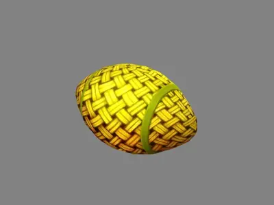 Cartoon Woven Rugby - American football Low-poly 3D model
