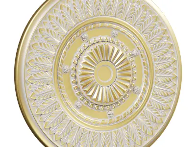 corinna medallion 33 in white finish by macys 3D model