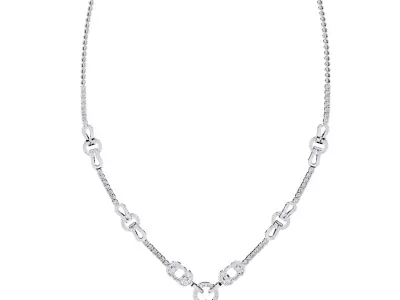 Diamond Necklace 360 animation renders 3dm stl details 3D print model