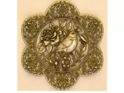  the persian Gol-o-Morgh relief  -Flower and Bird relief artwork 3D model