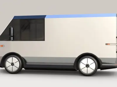 Electric Delivery Van PBR 3D model