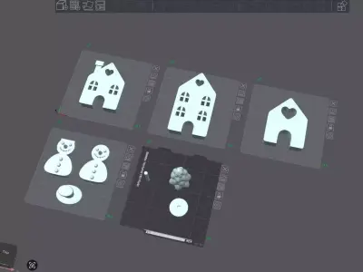 Christmas Decoration STL Set 3D print model