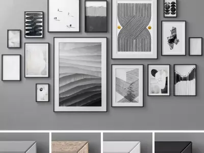 Photo Frames Set  88 3D model