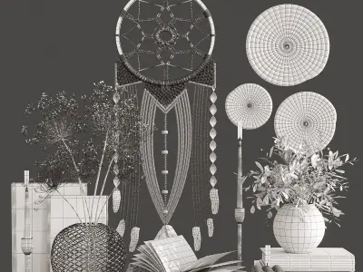 Decor set 004 3D model