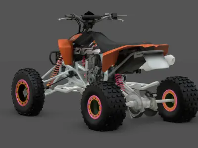  Burst 450FX  High-Speed Off-Road Bike 3D Model Low-poly 3D model