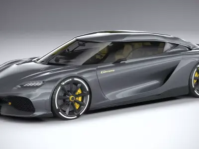 Koenigsegg Gemera 2021 LowPoly Low-poly 3D model