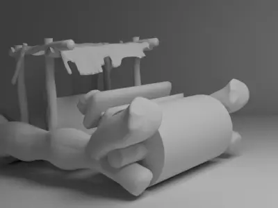 Flinstone model Prop 3D model