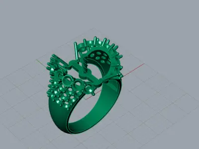 luxury pearl jewelry ring pr0068 3D print model